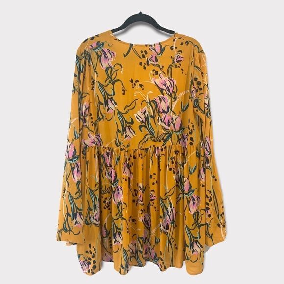 Free People Yellow Floral Mini Dress - Picture 9 of 9